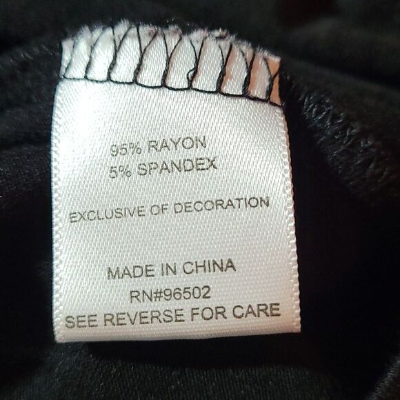 Beautiful embroidered black women's XXL tunic dress top - Picture 6 of 7